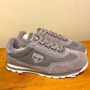 Men's Grey Fog BearPaw Mogul Low Top Lace Up Sneakers sz 10 Wool Blend Lining